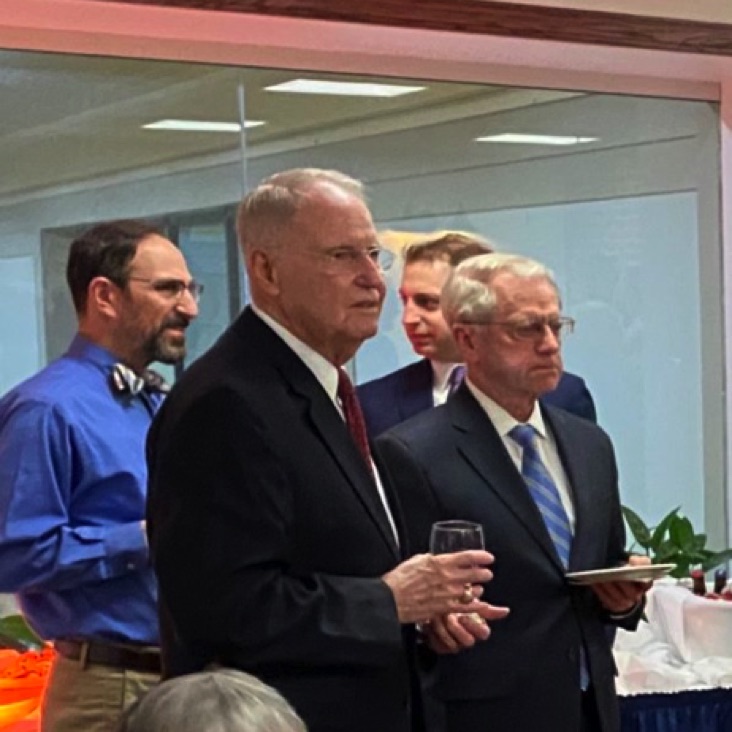 CENTER: Col. (RET) Bill Brooks, X.O. to battalion commander Shali. RIGHT: Col. (RET) John O'Shea of Chap. One, USAOCSAA.